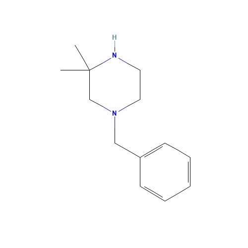 1-benzyl-3,3-dimethylpiperazine (CAS: 674791-95-8) - Chemical Structure and Molecular Formula 