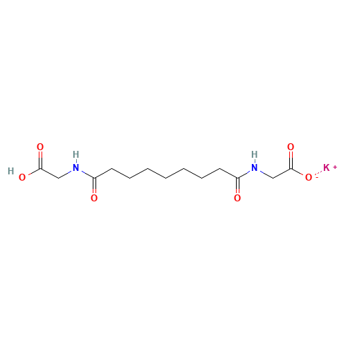 potassium;2-[[9-(carboxymethylamino)-9-oxononanoyl]amino]acetate (CAS: 477773-67-4) - Chemical Structure and Molecular Formula 