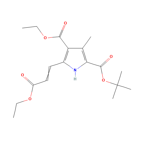 2-O-tert-butyl 4-O-ethyl 5-(3-ethoxy-3-oxoprop-1-enyl)-3-methyl-1H-pyrrole-2,4-dicarboxylate (CAS: 1082989-66-9) - Related Chemical Product
