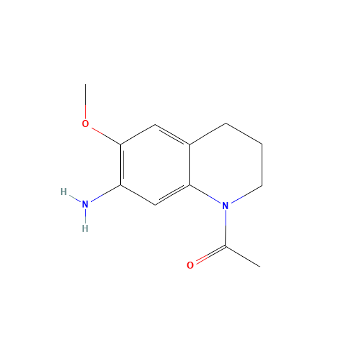1-(7-amino-6-methoxy-3,4-dihydro-2H-quinolin-1-yl)ethanone (CAS: 1116232-38-2) - Chemical Structure and Molecular Formula 