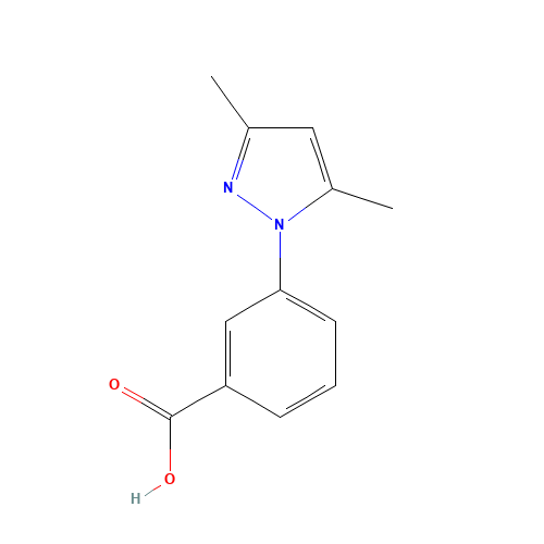 3-(3,5-dimethylpyrazol-1-yl)benzoic acid (CAS: 312531-88-7) - Chemical Structure and Molecular Formula 