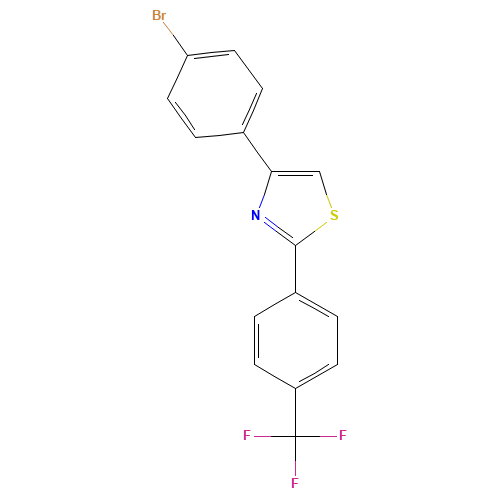4-(4-bromophenyl)-2-[4-(trifluoromethyl)phenyl]-1,3-thiazole (CAS: 211032-07-4) - Related Chemical Product