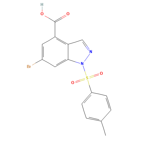 6-bromo-1-(4-methylphenyl)sulfonylindazole-4-carboxylic acid (CAS: 1245465-62-6) - Related Chemical Product