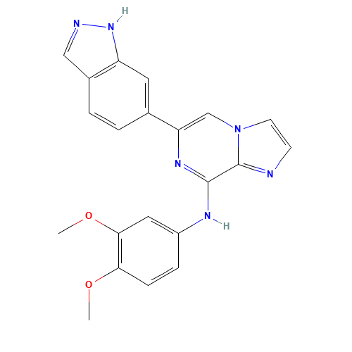 N-(3,4-dimethoxyphenyl)-6-(1H-indazol-6-yl)imidazo[1,2-a]pyrazin-8-amine (CAS: 1229206-47-6) - Related Chemical Product