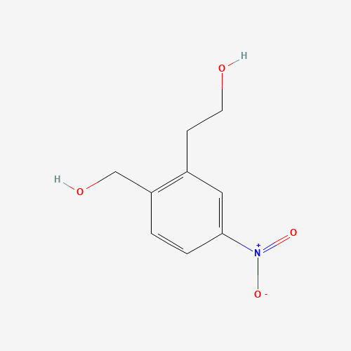 2-[2-(hydroxymethyl)-5-nitrophenyl]ethanol (CAS: 186390-74-9) - Chemical Structure and Molecular Formula 