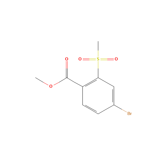 methyl 4-bromo-2-methylsulfonylbenzoate (CAS: 773134-43-3) - Chemical Structure and Molecular Formula 