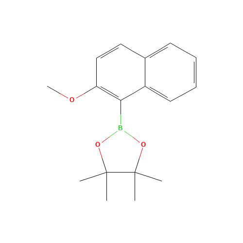 2-(2-methoxynaphthalen-1-yl)-4,4,5,5-tetramethyl-1,3,2-dioxaborolane (CAS: 269410-05-1) - Chemical Structure and Molecular Formula 