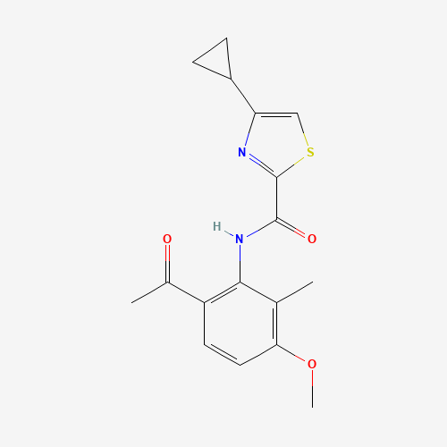N-(6-acetyl-3-methoxy-2-methylphenyl)-4-cyclopropyl-1,3-thiazole-2-carboxamide (CAS: 1237745-86-6) - Related Chemical Product