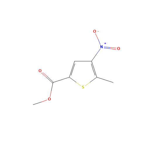 methyl 5-methyl-4-nitrothiophene-2-carboxylate (CAS: 56921-01-8) - Chemical Structure and Molecular Formula 
