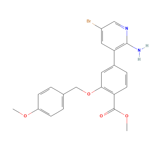 methyl 4-(2-amino-5-bromopyridin-3-yl)-2-[(4-methoxyphenyl)methoxy]benzoate (CAS: 1364267-47-9) - Related Chemical Product