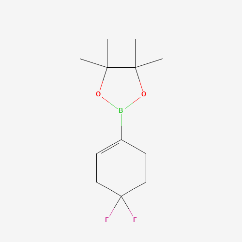 2-(4,4-difluorocyclohexen-1-yl)-4,4,5,5-tetramethyl-1,3,2-dioxaborolane (CAS: 1227068-84-9) - Chemical Structure and Molecular Formula 