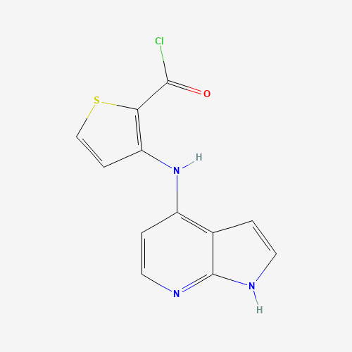3-(1H-pyrrolo[2,3-b]pyridin-4-ylamino)thiophene-2-carbonyl chloride (CAS: 1265225-96-4) - Chemical Structure and Molecular Formula 