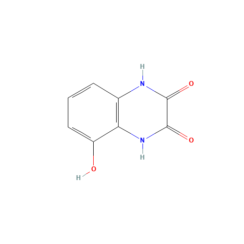 5-hydroxy-1,4-dihydroquinoxaline-2,3-dione (CAS: 862270-94-8) - Chemical Structure and Molecular Formula 