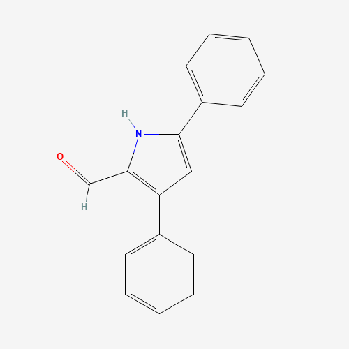 3,5-diphenyl-1H-pyrrole-2-carbaldehyde (CAS: 40872-77-3) - Chemical Structure and Molecular Formula 