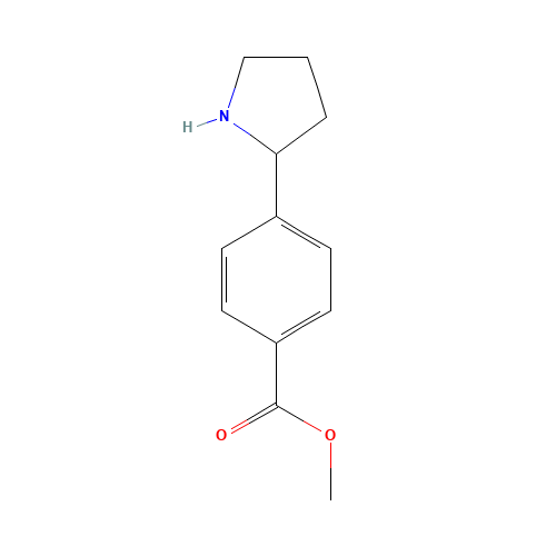 methyl 4-pyrrolidin-2-ylbenzoate (CAS: 908334-13-4) - Chemical Structure and Molecular Formula 