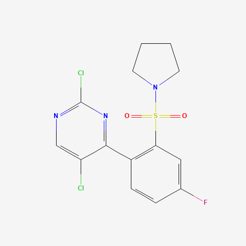 2,5-dichloro-4-(4-fluoro-2-pyrrolidin-1-ylsulfonylphenyl)pyrimidine (CAS: 1341200-92-7) - Related Chemical Product