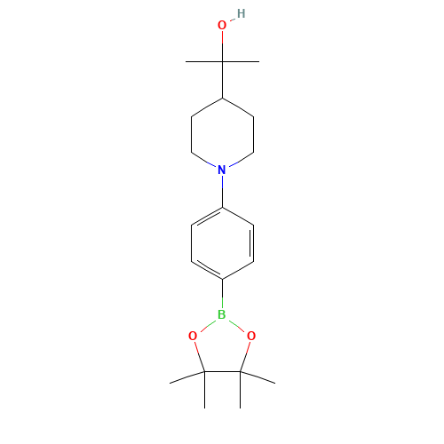 2-[1-[4-(4,4,5,5-tetramethyl-1,3,2-dioxaborolan-2-yl)phenyl]piperidin-4-yl]propan-2-ol (CAS: 1415794-26-1) - Related Chemical Product