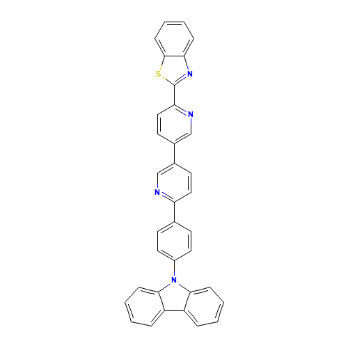 2-[5-[6-(4-carbazol-9-ylphenyl)pyridin-3-yl]pyridin-2-yl]-1,3-benzothiazole (CAS: 1365757-02-3) - Related Chemical Product