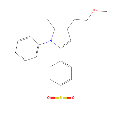 3-(2-methoxyethyl)-2-methyl-5-(4-methylsulfonylphenyl)-1-phenylpyrrole (CAS: 1005451-57-9) - Related Chemical Product