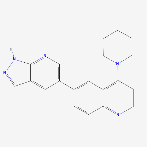 4-piperidin-1-yl-6-(1H-pyrazolo[3,4-b]pyridin-5-yl)quinoline (CAS: 1086061-35-9) - Related Chemical Product