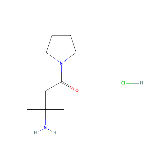 3-amino-3-methyl-1-pyrrolidin-1-ylbutan-1-one;hydrochloride (CAS: 1246471-46-4) - Chemical Structure and Molecular Formula 