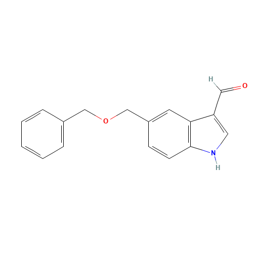 5-(phenylmethoxymethyl)-1H-indole-3-carbaldehyde (CAS: 887575-88-4) - Chemical Structure and Molecular Formula 