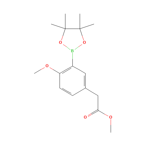 methyl 2-[4-methoxy-3-(4,4,5,5-tetramethyl-1,3,2-dioxaborolan-2-yl)phenyl]acetate (CAS: 944317-65-1) - Related Chemical Product