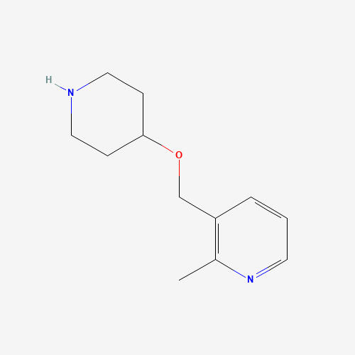 2-methyl-3-(piperidin-4-yloxymethyl)pyridine (CAS: 1400765-01-6) - Chemical Structure and Molecular Formula 