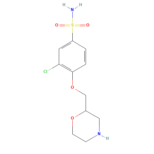 3-chloro-4-(morpholin-2-ylmethoxy)benzenesulfonamide (CAS: 1257050-30-8) - Related Chemical Product