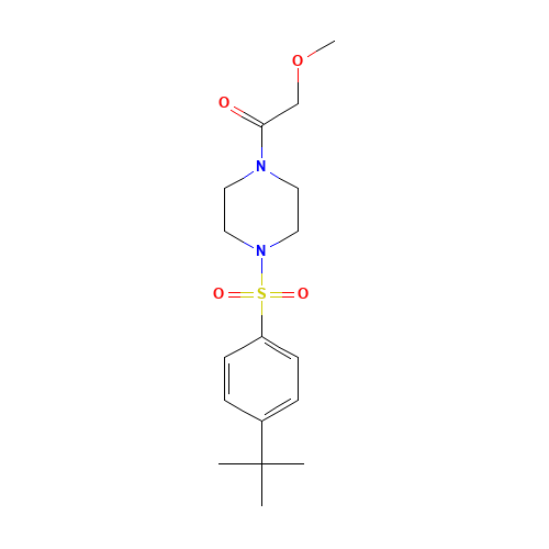 1-[4-(4-tert-butylphenyl)sulfonylpiperazin-1-yl]-2-methoxyethanone (CAS: 951250-15-0) - Related Chemical Product