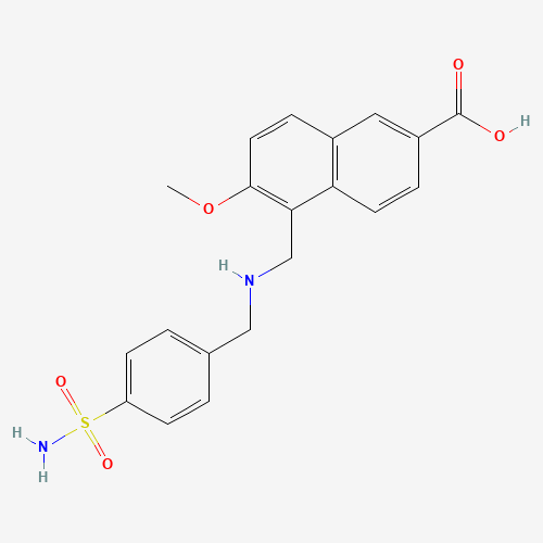 6-methoxy-5-[[(4-sulfamoylphenyl)methylamino]methyl]naphthalene-2-carboxylic acid (CAS: 713515-73-2) - Related Chemical Product