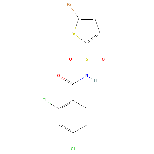 N-(5-bromothiophen-2-yl)sulfonyl-2,4-dichlorobenzamide (CAS: 519055-62-0) - Related Chemical Product