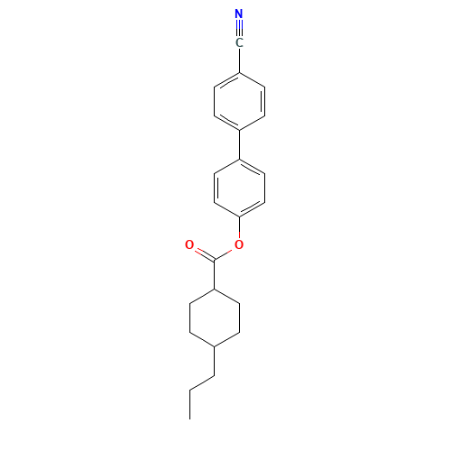 [4-(4-cyanophenyl)phenyl] 4-propylcyclohexane-1-carboxylate (CAS: 67284-57-5) - Chemical Structure and Molecular Formula 