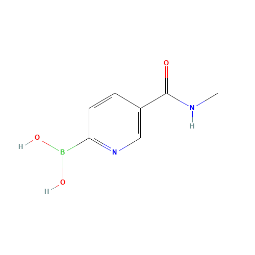 [5-(methylcarbamoyl)pyridin-2-yl]boronic acid (CAS: 1448177-43-2) - Chemical Structure and Molecular Formula 