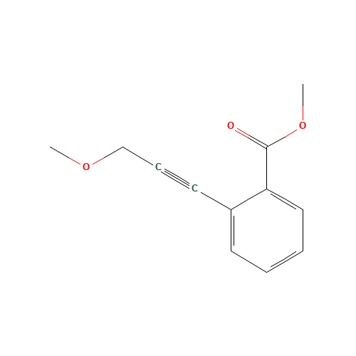 methyl 2-(3-methoxyprop-1-ynyl)benzoate (CAS: 133446-35-2) - Chemical Structure and Molecular Formula 