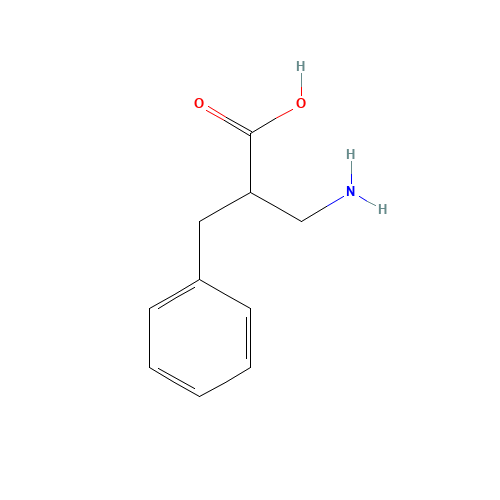 2-(aminomethyl)-3-phenylpropanoic acid (CAS: 95598-13-3) - Chemical Structure and Molecular Formula 