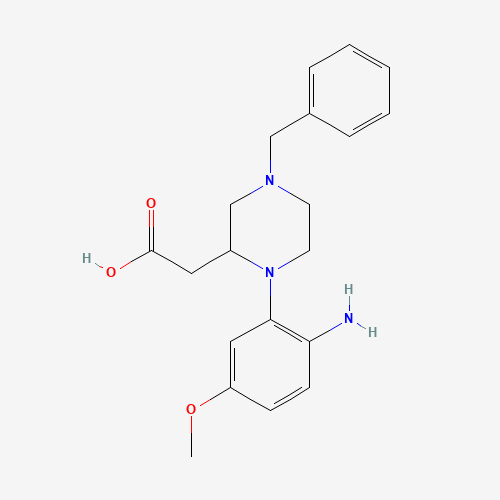 2-[1-(2-amino-5-methoxyphenyl)-4-benzylpiperazin-2-yl]acetic acid (CAS: 1252646-16-4) - Related Chemical Product