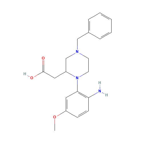 2-[1-(2-amino-5-methoxyphenyl)-4-benzylpiperazin-2-yl]acetic acid (CAS: 1252646-16-4) - Related Chemical Product