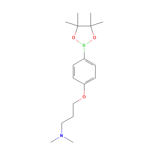 N,N-dimethyl-3-[4-(4,4,5,5-tetramethyl-1,3,2-dioxaborolan-2-yl)phenoxy]propan-1-amine (CAS: 627899-90-5) - Related Chemical Product