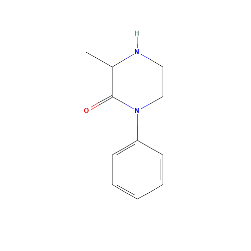 3-methyl-1-phenylpiperazin-2-one (CAS: 72615-77-1) - Chemical Structure and Molecular Formula 