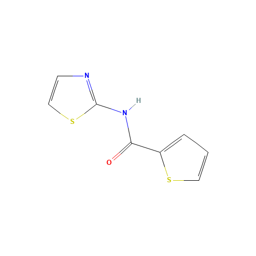 N-(1,3-thiazol-2-yl)thiophene-2-carboxamide (CAS: 300716-56-7) - Chemical Structure and Molecular Formula 