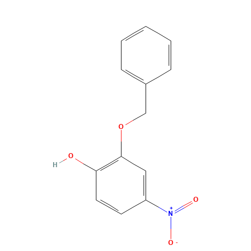 4-nitro-2-phenylmethoxyphenol (CAS: 50352-33-5) - Chemical Structure and Molecular Formula 