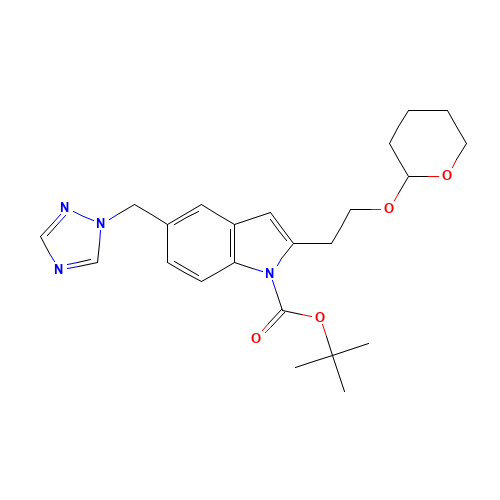 tert-butyl 2-[2-(oxan-2-yloxy)ethyl]-5-(1,2,4-triazol-1-ylmethyl)indole-1-carboxylate (CAS: 1364692-08-9) - Related Chemical Product