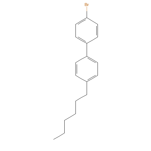 1-bromo-4-(4-hexylphenyl)benzene (CAS: 63619-60-3) - Chemical Structure and Molecular Formula 