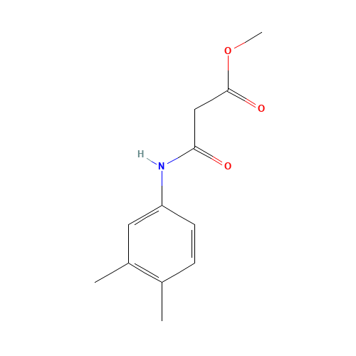 methyl 3-(3,4-dimethylanilino)-3-oxopropanoate (CAS: 827029-15-2) - Chemical Structure and Molecular Formula 