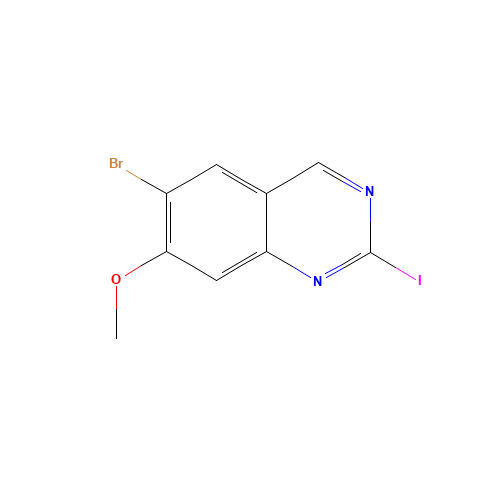 6-bromo-2-iodo-7-methoxyquinazoline (CAS: 914397-13-0) - Chemical Structure and Molecular Formula 