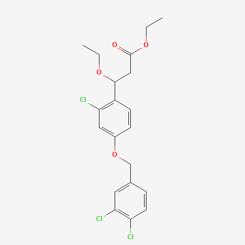 ethyl 3-[2-chloro-4-[(3,4-dichlorophenyl)methoxy]phenyl]-3-ethoxypropanoate (CAS: 1202577-50-1) - Related Chemical Product