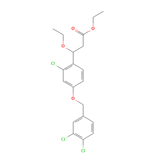 ethyl 3-[2-chloro-4-[(3,4-dichlorophenyl)methoxy]phenyl]-3-ethoxypropanoate (CAS: 1202577-50-1) - Related Chemical Product