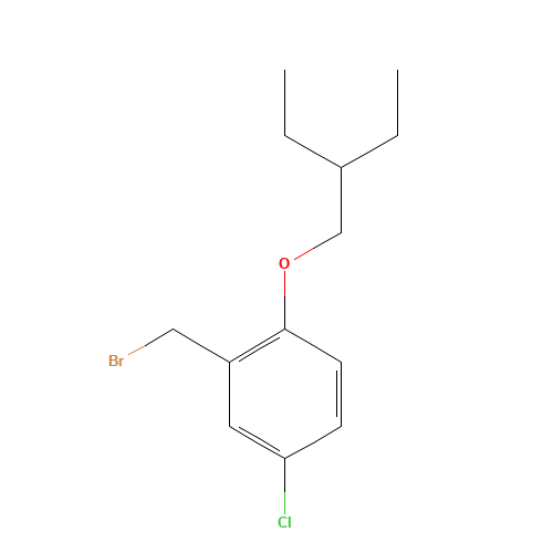 2-(bromomethyl)-4-chloro-1-(2-ethylbutoxy)benzene (CAS: 1444384-28-4) - Related Chemical Product