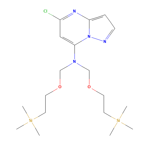 5-chloro-N,N-bis(2-trimethylsilylethoxymethyl)pyrazolo[1,5-a]pyrimidin-7-amine (CAS: 1251729-79-9) - Related Chemical Product